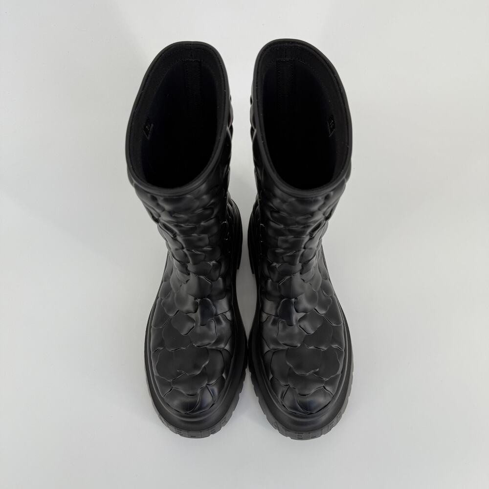 Valentino Garavani Rain Boots Floral Flower Platform Italy Chunky EU 39 US 8.5 - Picture 8 of 13